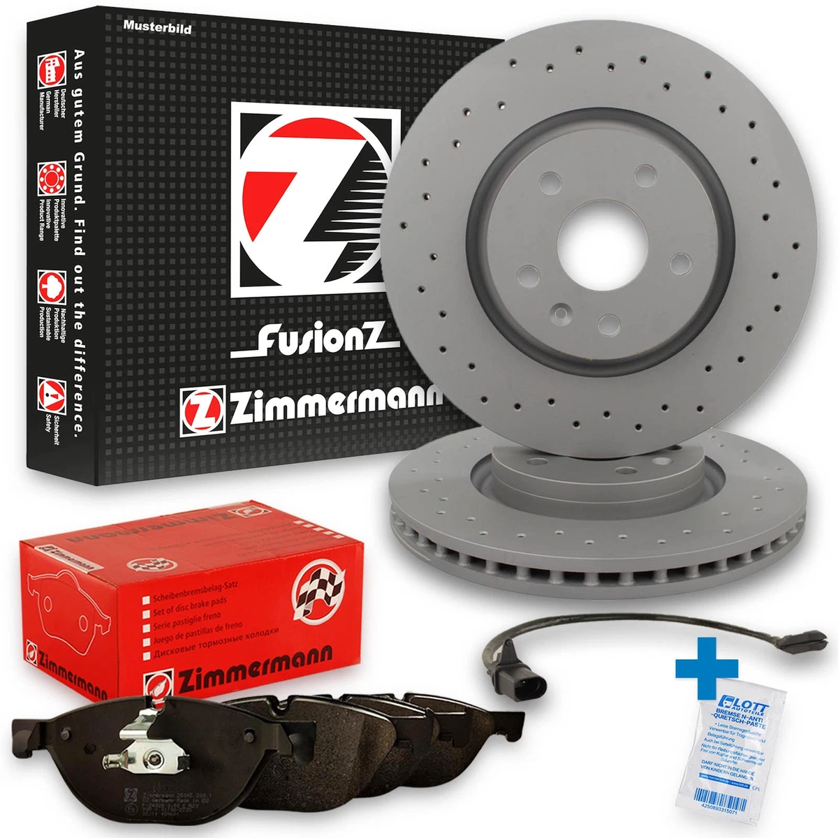 Тормозні колодки та диски PEUGEOT 407 SW (6E_) - Zimmermann Тормозні колодки та диски PEUGEOT 407 SW (6E_) - Zimmermann